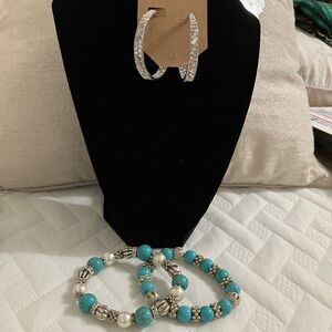Beautiful 3 piece earrings and bracelets set